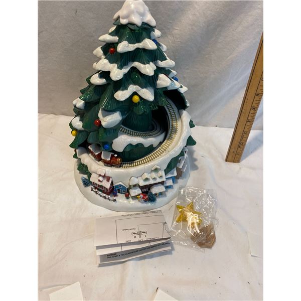 Holiday tree with train battery operated no cord