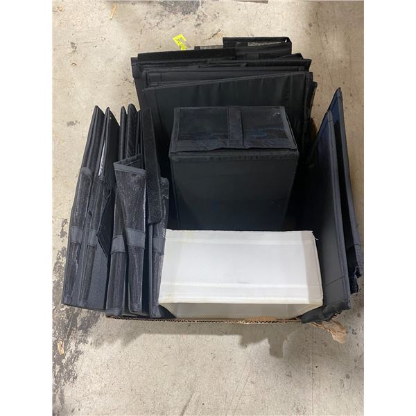 Folding storage bins