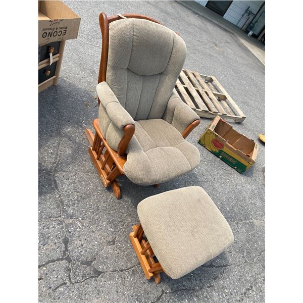 Shermag glider rocker and ottoman