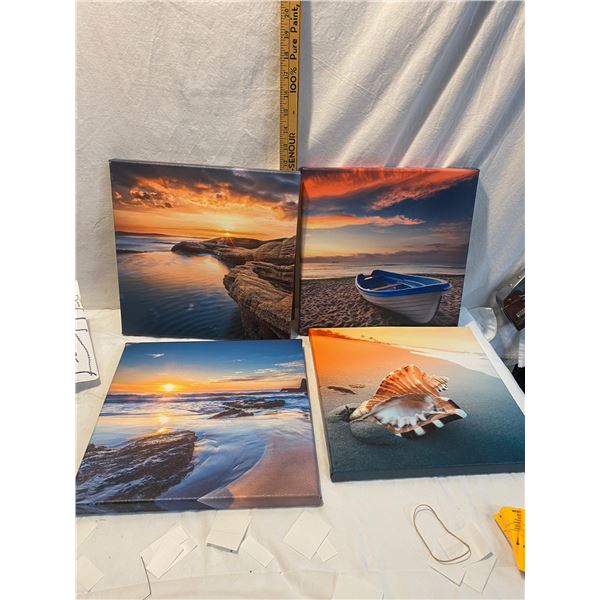 4 smaller canvas pictures