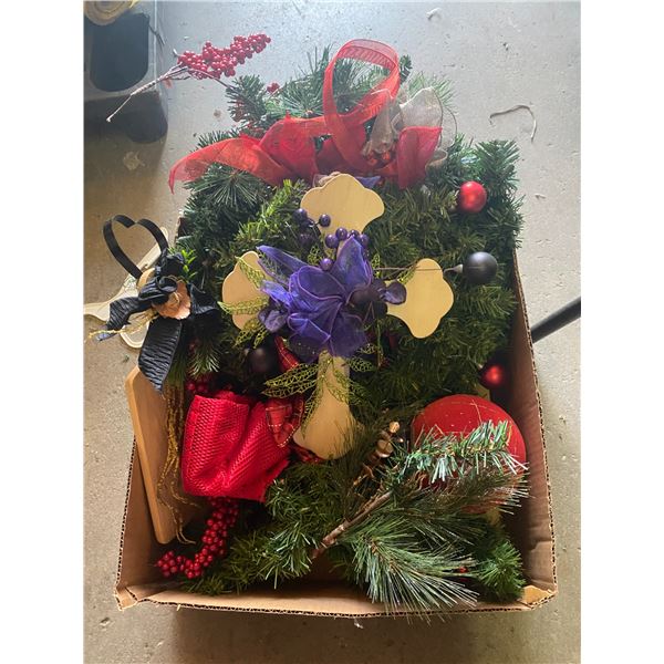 2 boxes Christmas decor