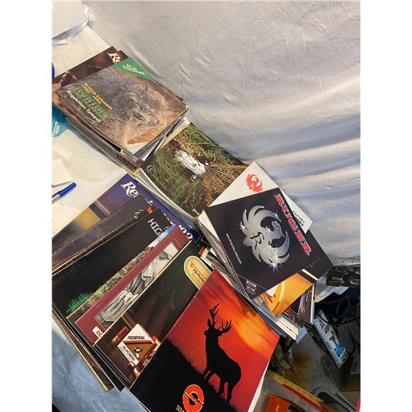 Lot of hunting, fishing, and ammo magazines
