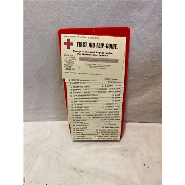 First aid flip guide