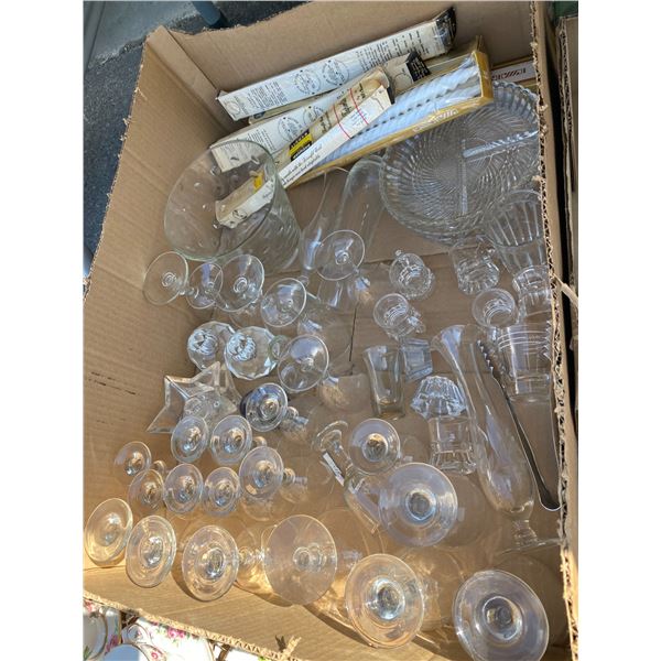 Glassware are and candles