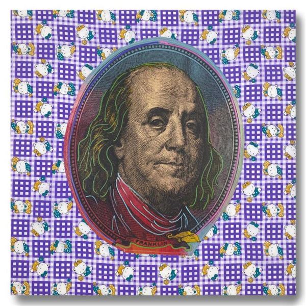 Steve Kaufman (1960-2010) "New Ben" Hand Signed and Numbered Limited Edition Hand Pulled silkscreen 