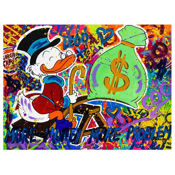 Nastya Rovenskaya- Mixed Media "Playing with Money"