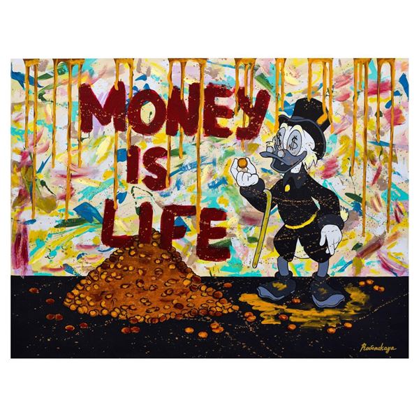 Nastya Rovenskaya- Mixed Media "Money is Life"