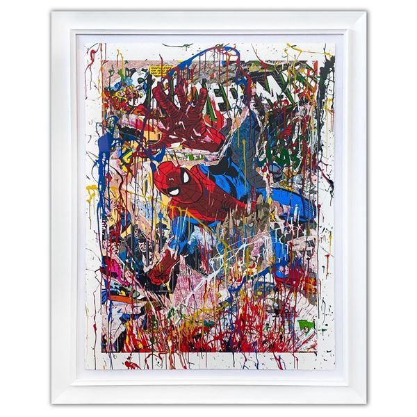 Mr. Brainwash- Mixed Media Hand Finished Silkscreen Serigraph "Spider-Man"