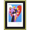 Image 2 : Peter Max- Original Lithograph "Blue Angel with Heart"