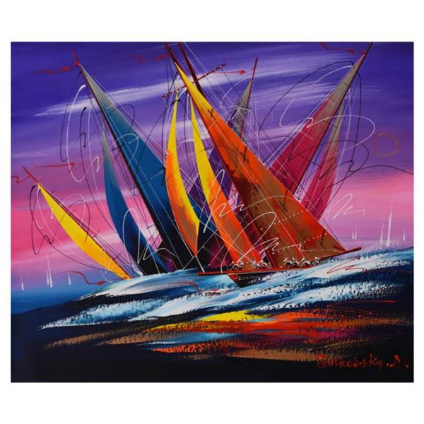 Natalia Sinkovsky, Original Acrylic Painting on Canvas, Hand Signed with Letter Authenticity.