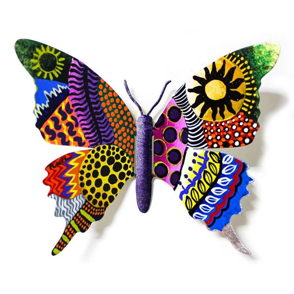 Patricia Govezensky- Original Painting on Cutout Steel "Butterfly CLIV"
