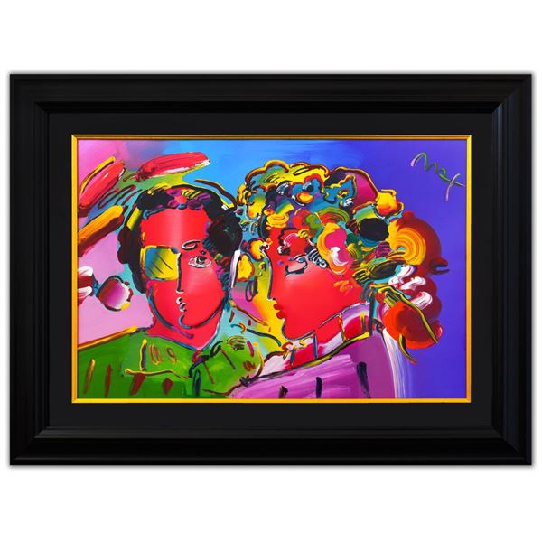 Peter Max- Original Mixed Media "Zero in Love"