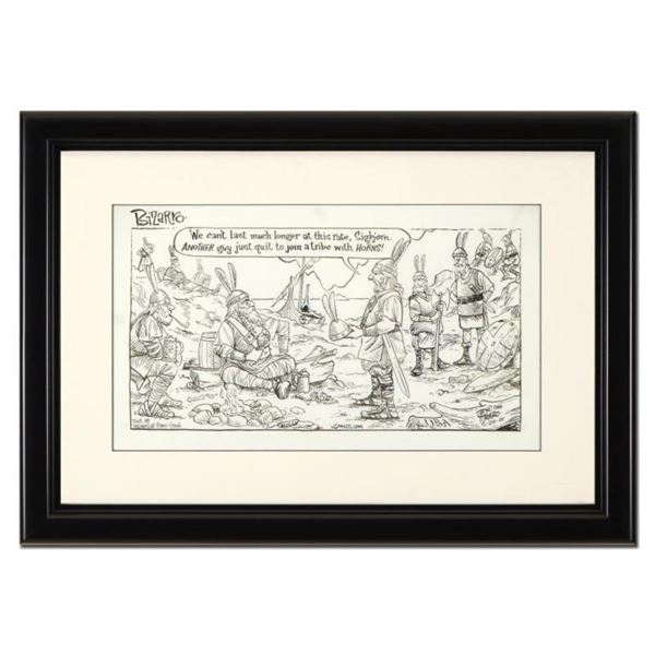 Bizarro, "Viking Defection" is a Framed Original Pen & Ink Drawing by Dan Piraro, Hand Signed with L