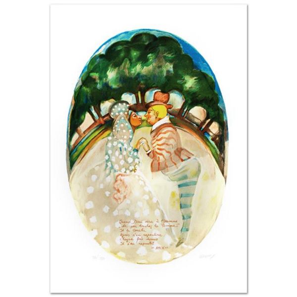 "Adam And Eve" Limited Edition Lithograph by Gretty Rubinstein, Numbered and Hand Signed with Certif