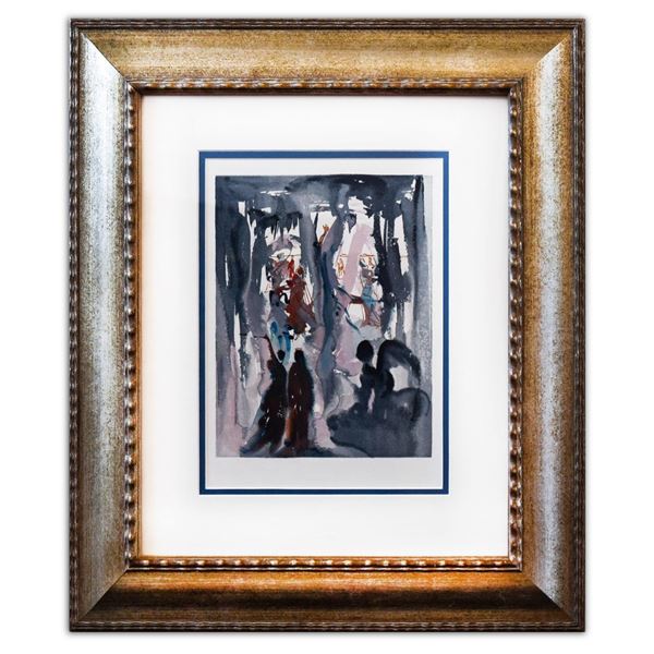 Salvador Dali- Original Color Woodcut on B.F.K. Rives Paper "Paradise 13"