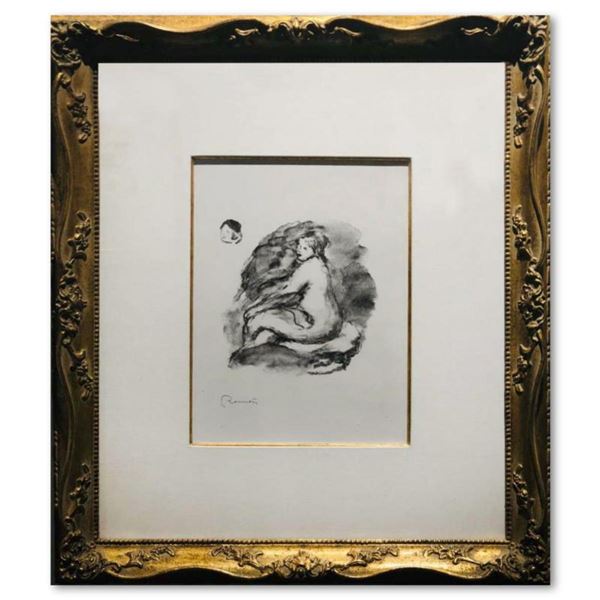 Pierre-Auguste Renoir (1841-1919), "Etude de Femme nue, Assise" Framed Limited Edition Original Lith
