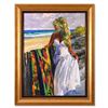 Image 1 : Howard Behrens (1933-2014), "Memories of Santorini I" Framed Original Painting on Canvas, Hand Signe