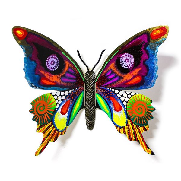 Patricia Govezensky- Original Painting on Cutout Steel "Butterfly CXXVII"