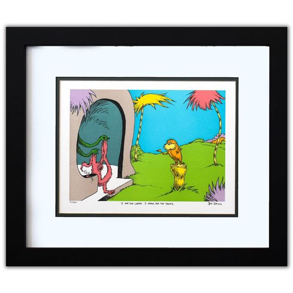 Dr. Seuss- Lithograph on B.F.K. Rives Paper "I AM THE LORAX, I SPEAK FOR THE TREES"