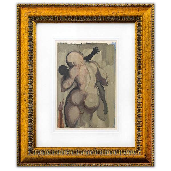 Salvador Dali- Original Color Woodcut on B.F.K. Rives Paper "Purgatory 6"