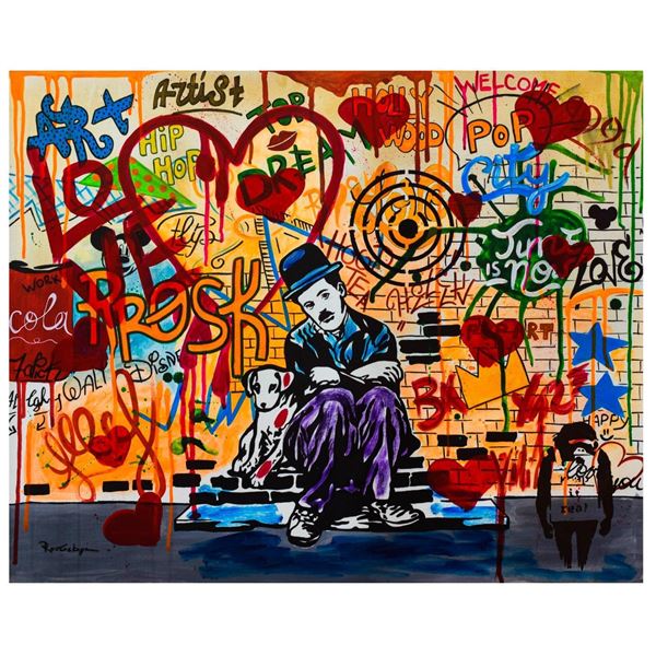 Nastya Rovenskaya- Mixed Media "Charlie is Alone"