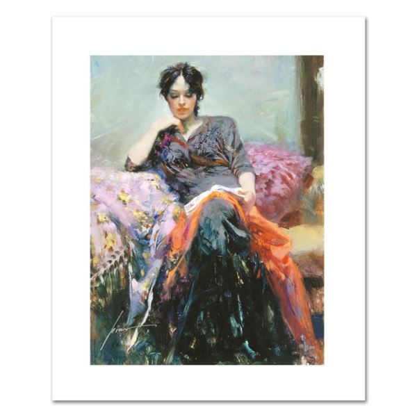 Pino (1931-2010), "Her Favorite Book" Limited Edition on Canvas, Numbered and Hand Signed with Certi