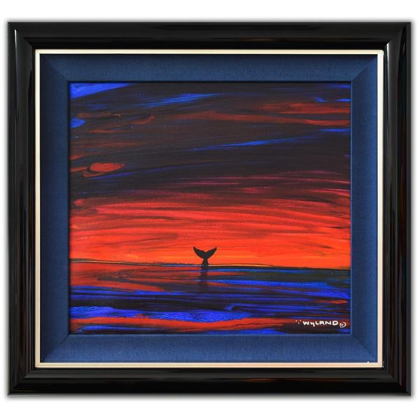 Wyland- Original Painting on Canvas "Whale Tale over Sunrise"
