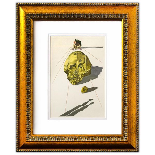 Salvador Dali- Original Color Woodcut on B.F.K. Rives Paper "Inferno 23"