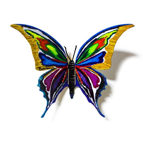 Patricia Govezensky- Original Painting on Cutout Steel "Butterfly CLIV"