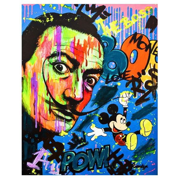 Nastya Rovenskaya- Mixed Media "Playing His Mustache"