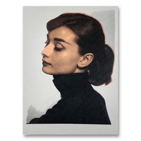 Steve Kaufman (1960-2010) "Audrey Hapburn" Hand Signed and Numbered Limited Edition Hand Pulled silk
