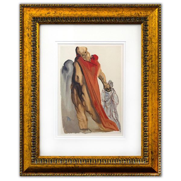 Salvador Dali- Original Color Woodcut on B.F.K. Rives Paper "Purgatory 5"