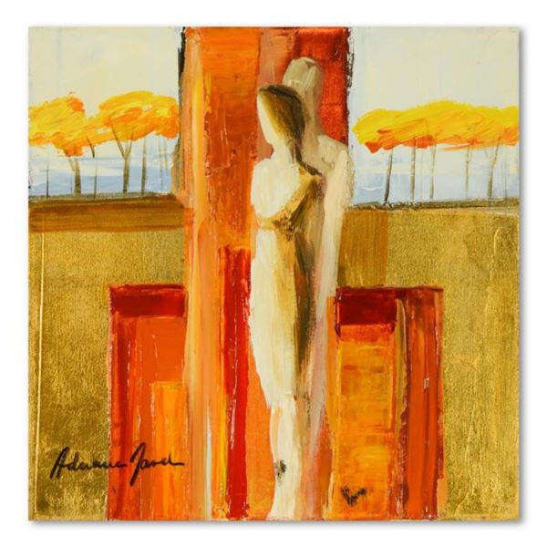 Adriana Naveh, "Spring of Love I" Original Acrylic Painting on Canvas, Hand Signed with Letter of Au