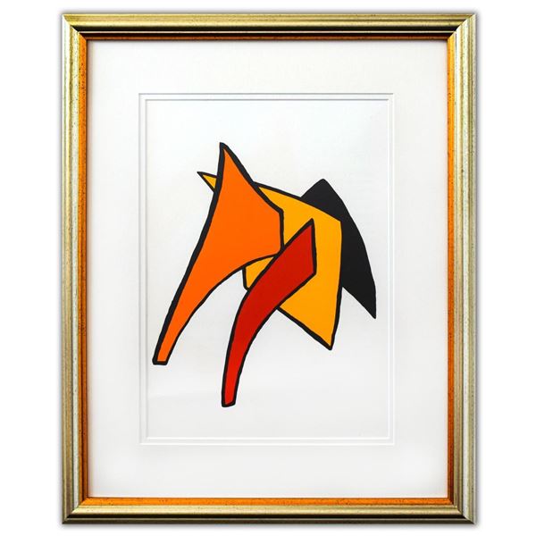 Alexander Calder- Lithograph "DLM141 - LUNE JAUNE ET PORC QUI PIQUE"