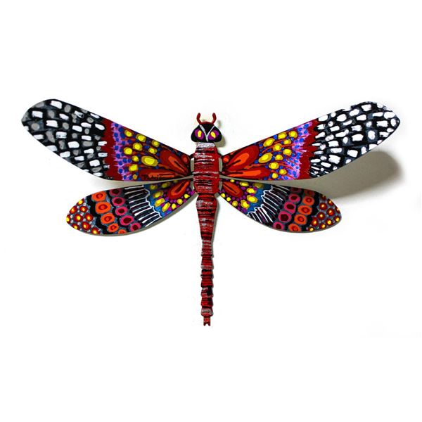 Patricia Govezensky- Original Painting on Cutout Steel "Dragonfly CIV"