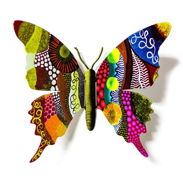 Patricia Govezensky- Original Painting on Cutout Steel "Butterfly CXXVIII"