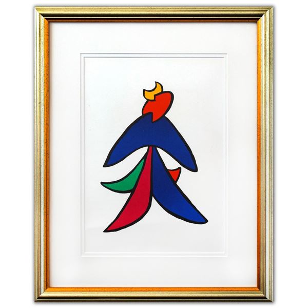 Alexander Calder- Lithograph "DLM141 - LUNE JAUNE ET PORC QUI PIQUE II"