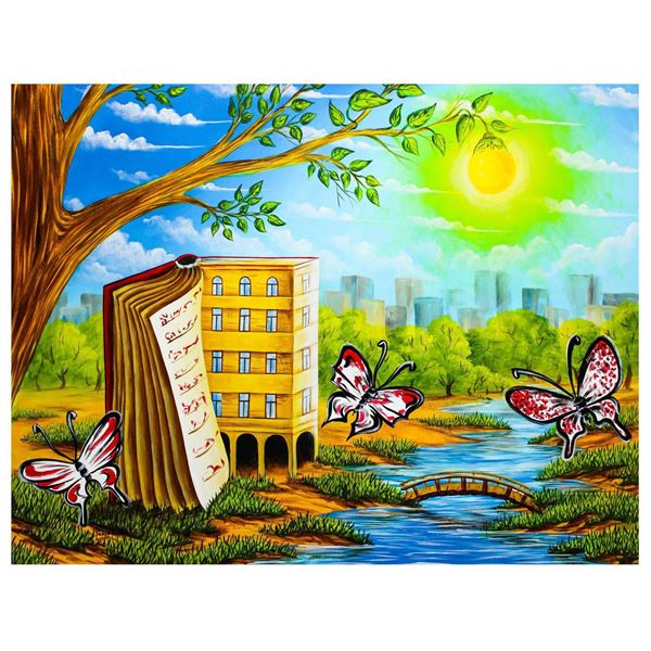 Eugene Poliarush- Original Oil on Canvas "Unique Building"