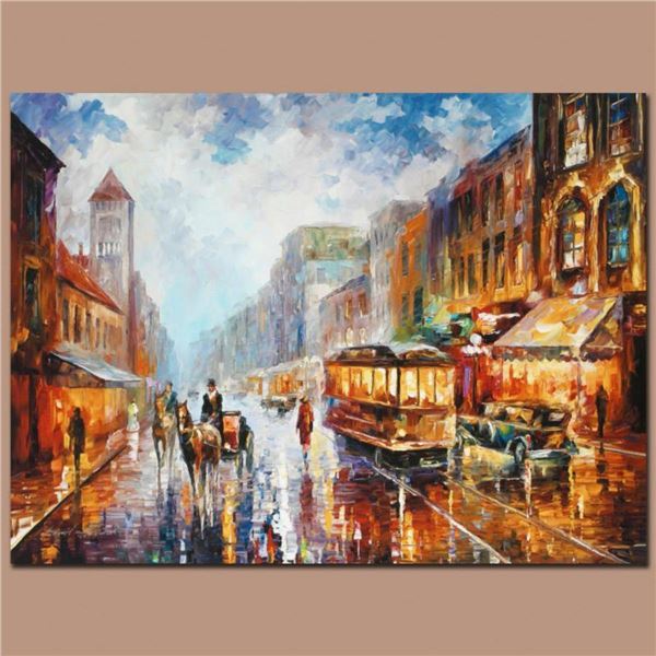 Leonid Afremov (1955-2019) "Paris 1925" Limited Edition Giclee on Canvas, Numbered and Signed. This 