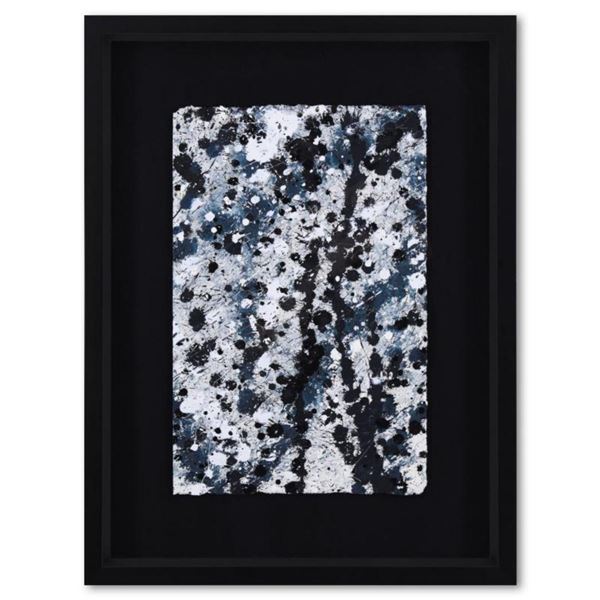 Wyland, "Black And White 12" Framed Original Watercolor Painting Hand Signed with Letter of Authenti