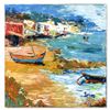 Image 1 : Elliot Fallas, "Fishing Boat" Original Oil Painting on Canvas, Hand Signed with Letter of Authentici