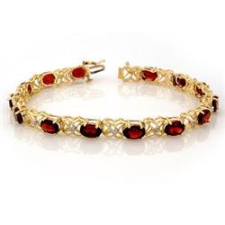 FINE 13.55ct ACA CERTIFIED DIAMOND & GARNET BRACELET