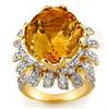 Image 1 : FINE 15.75ctw ACA CERTIFIED DIAMOND & CITRINE RING 14KT