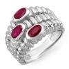 Image 1 : FINE 1.25ctw ACA CERTIFIED RUBY LADIES RING WHITE GOLD