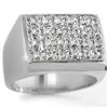 Image 1 : ACA CERTIFIED 0.50ctw DIAMOND MEN'S RING IN WHITE GOLD