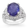 Image 1 : FAMOUS 8.15ct CERTIFIED DIAMOND TANZANITE 14K GOLD RING