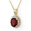 Image 1 : NECKLACE 3.45ctw CERTIFIED DIAMOND & PINK TOURMALINE