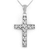 Image 1 : DIAMOND CROSS 0.20ctw ACA CERTIFIED NECKLACE WHITE GOLD