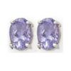 Image 1 : CERTIFIED 2.0ctw TANZANITE STUD EARRINGS 14K WHITE GOLD