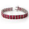 Image 1 : 30.26ctw ACA CERTIFIED DIAMOND & RUBY BRACELET 14K GOLD